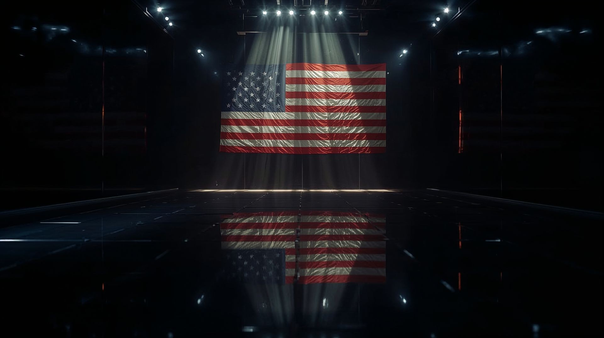 Abstract image of the American flag reflected on metal, symbolizing Morale Logistics’ dedication to service and reliability.